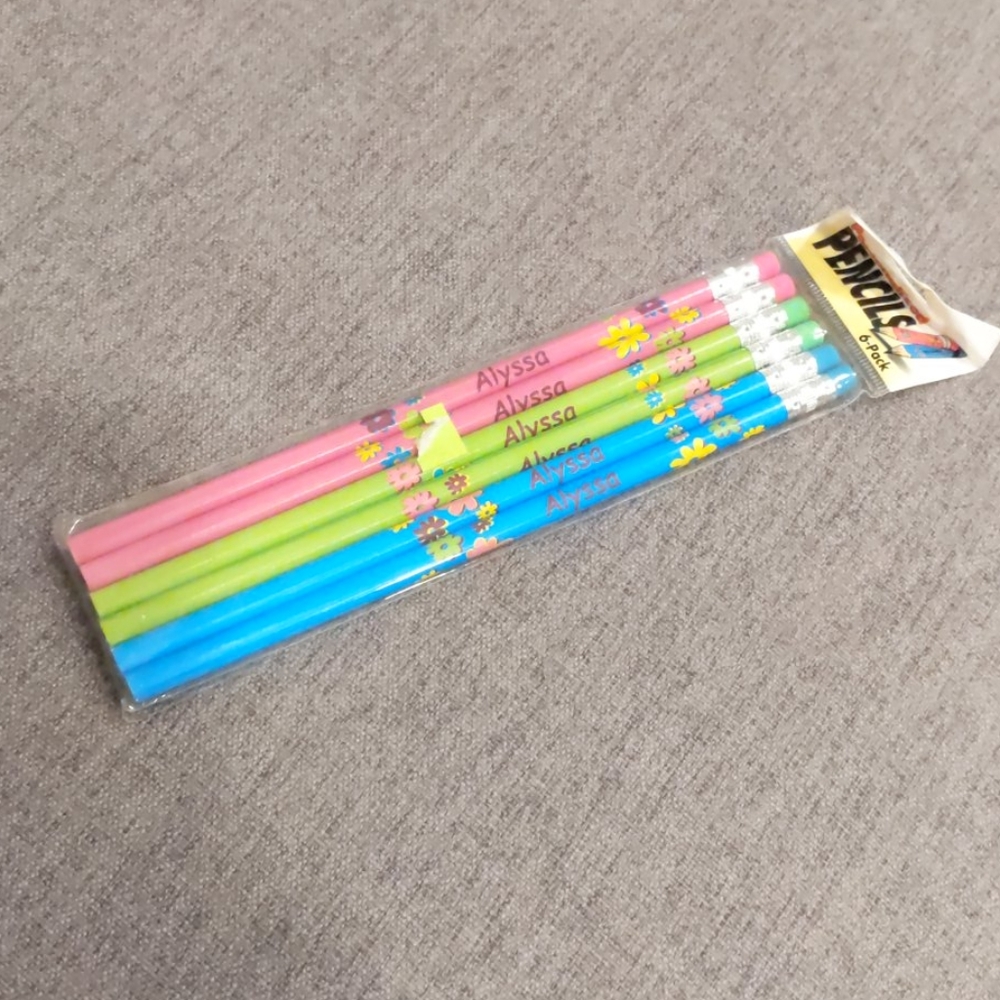 New! Personalized "Alyssa" pencils - set of 6
